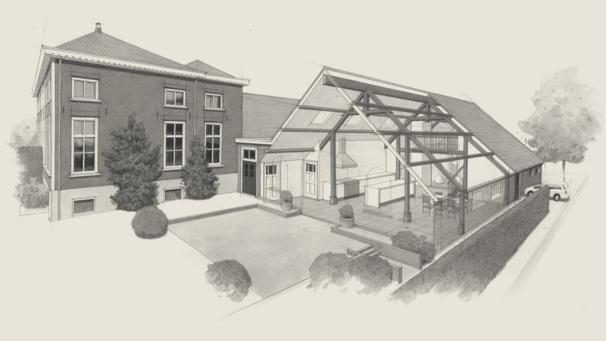 Grootschalige verbouwing en interieur Betuwse T-boerderij (1890) Wadenoijen